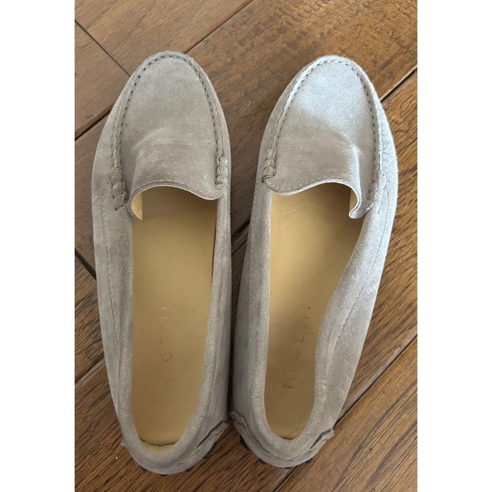 M.Gemi Felize Suede Mocassin Italian Leather Driving Shoe Women's 38 / 7.5 Gray - Picture 3 of 8